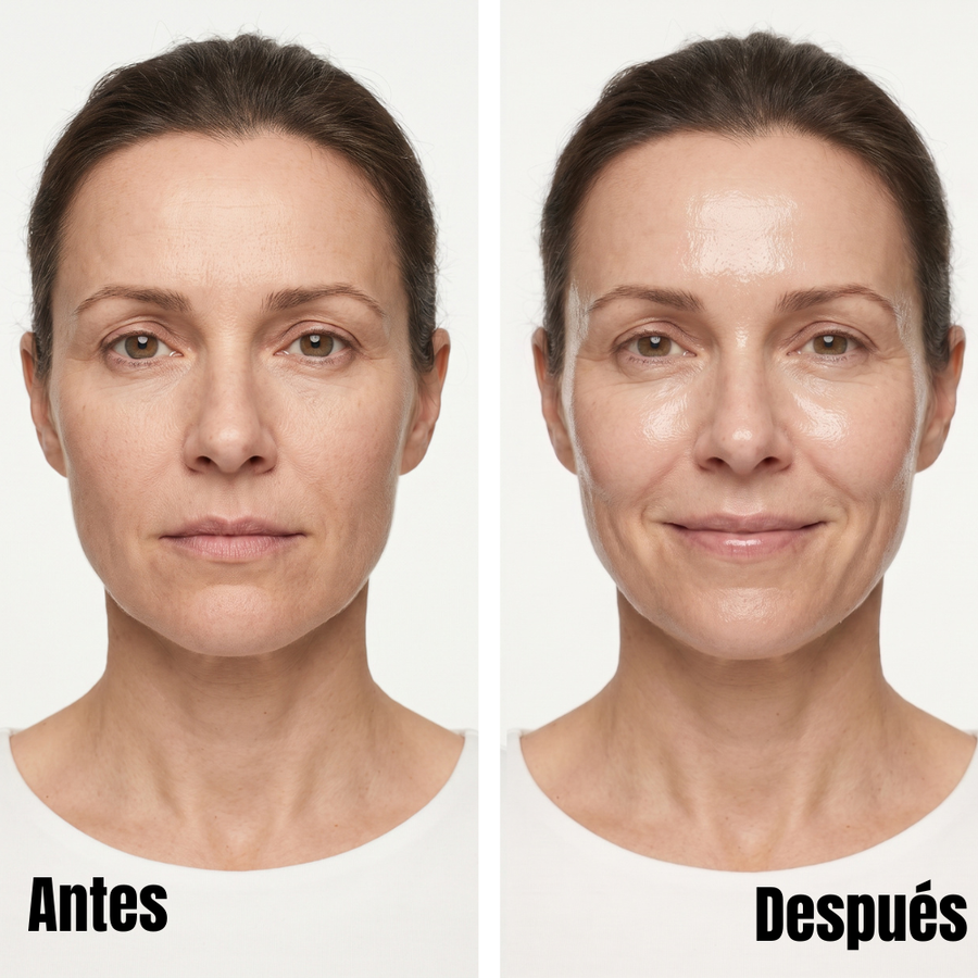 Antes y después colágeno